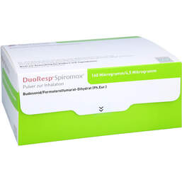 Abbildung: Duoresp Spiromax 160µg / 4,5µg / Dosis 1x120ED Inh.-P. 3 St, Inhalationspulver PZN 12607865