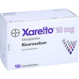Abbildung: Xarelto 10 mg Filmtabletten 98 St, Filmtabletten PZN 12636016
