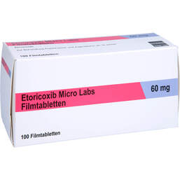 Abbildung: Etoricoxib Micro Labs 60 mg Filmtabletten 100 St, Filmtabletten PZN 12637820