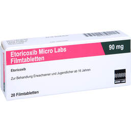 Abbildung: Etoricoxib Micro Labs 90 mg Filmtabletten 20 St, Filmtabletten PZN 12637866