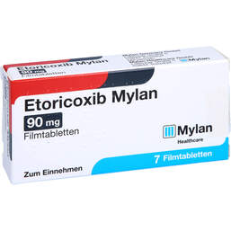 Abbildung: Etoricoxib Mylan 90 mg Filmtabletten 7 St, Filmtabletten PZN 12643298