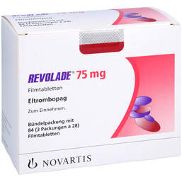 Abbildung: Revolade 75 mg Filmtabletten 3X28 St, Filmtabletten PZN 12643430