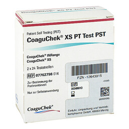 Abbildung: Coaguchek XS PT Test Pst 2X24 St, Teststreifen PZN 12643915