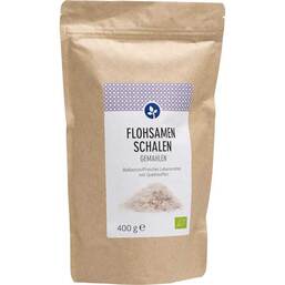 Abbildung: Flohsamenschalen gemahlen Bio Pulver Pulver, 400 g PZN 12643973