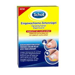 Abbildung: Scholl Eingewachsene Zehennägel Clips & Spray 1 St PZN 12644197