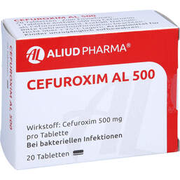 Abbildung: Cefuroxim AL 500 Tabletten 20 St, Tabletten PZN 12644524