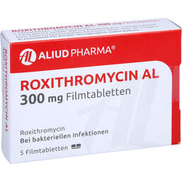 Abbildung: Roxithromycin AL 300 mg Filmtabletten 5 St, Filmtabletten PZN 12644671