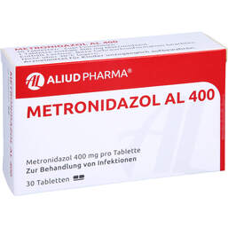 Abbildung: Metronidazol AL 400 Tabletten 30 St, Tabletten PZN 12644702
