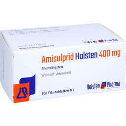 Abbildung: Amisulprid Holsten 400 mg Filmtabletten 100 St, Filmtabletten PZN 12645328