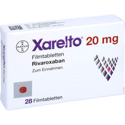 Abbildung: Xarelto 20 mg Filmtabletten 28 St, Filmtabletten PZN 12645535