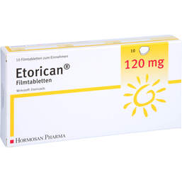 Abbildung: Etorican 120 mg Filmtabletten 10 St, Filmtabletten PZN 12652498
