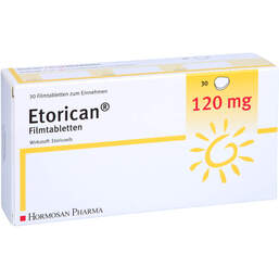 Abbildung: Etorican 120 mg Filmtabletten 30 St, Filmtabletten PZN 12652512