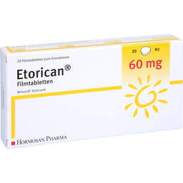 Abbildung: Etorican 60 mg Filmtabletten 20 St, Filmtabletten PZN 12652593