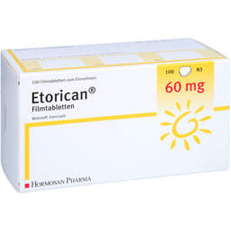 Abbildung: Etorican 60 mg Filmtabletten 100 St, Filmtabletten PZN 12652618