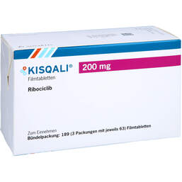 Abbildung: Kisqali 200 mg Filmtabletten 3X63 St, Filmtabletten PZN 12673201