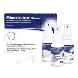 Abbildung: Minoxicutan Männer 50 mg / ml Spray Lösung, 3X60 ml PZN 12724795