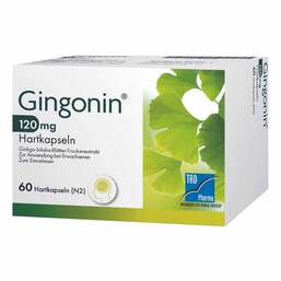 Abbildung: Gingonin® 120 mg Hartkapseln Hartkapseln, 60 St PZN 12724861