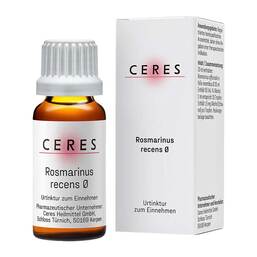 Abbildung: CERES Rosmarinus recens Urtinktur 20 ml, Tropfen zum Einnehmen PZN 12724950