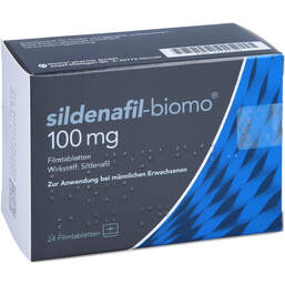 Abbildung: Sildenafil biomo 100 mg Filmtabletten 24 St, Filmtabletten PZN 12725139