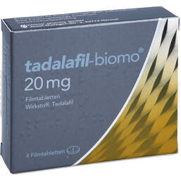 Abbildung: Tadalafil biomo 20 mg Filmtabletten 4 St, Filmtabletten PZN 12725493