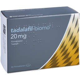 Abbildung: Tadalafil biomo 20 mg Filmtabletten 84 St, Filmtabletten PZN 12725553