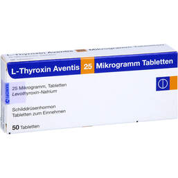 Abbildung: L-Thyroxin Aventis 25 µg Tabletten 50 St, Tabletten PZN 12727055