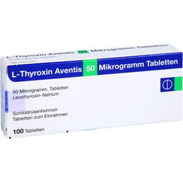 Abbildung: L-Thyroxin Aventis 50 µg Tabletten 100 St, Tabletten PZN 12727084