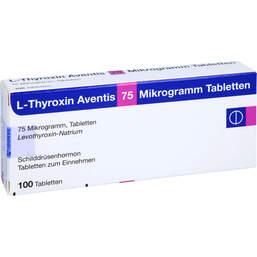 Abbildung: L-Thyroxin 75 µg Aventis Tabletten 100 St, Tabletten PZN 12727109