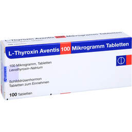 Abbildung: L-Thyroxin Aventis 100 µg Tabletten 100 St, Tabletten PZN 12727121