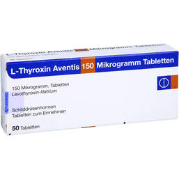Abbildung: L-Thyroxin Aventis 150 µg Tabletten 50 St, Tabletten PZN 12727150