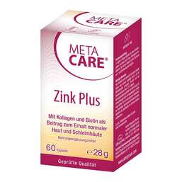 Abbildung: Meta Care Zink + Kapseln Kapseln, 60 St PZN 12729522