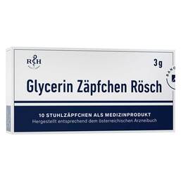 Abbildung: Glycerin Zäpfchen Rösch 3 g gegen Verstopfung Suppositorien, 10 St PZN 12733110