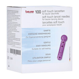 Abbildung: Lanzetten soft touch 33 G für beurer Blutzucker Messg. 100 St, Lanzetten PZN 12734635