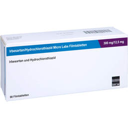 Abbildung: Irbesartan / Hydrochlorothiazid Micro Labs 300 / 12,5 98 St, Filmtabletten PZN 12738811