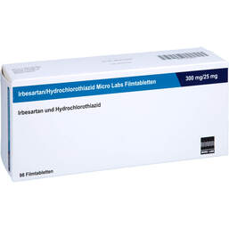 Abbildung: Irbesartan / Hydrochlorothiazid Micro Labs 300 / 25mg 98 St, Filmtabletten PZN 12738840