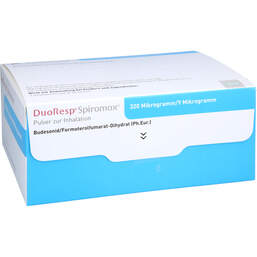 Abbildung: Duoresp Spiromax 320µg / 9 µg / Dosis 3x60ED Inh.-Pulver  3 St, Inhalationspulver PZN 12740067