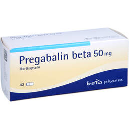 Abbildung: Pregabalin beta 50 mg Hartkapseln 42 St, Hartkapseln PZN 12740268