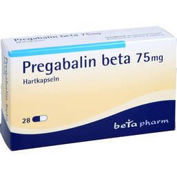 Abbildung: Pregabalin beta 75 mg Hartkapseln 28 St, Hartkapseln PZN 12740340