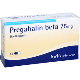 Abbildung: Pregabalin beta 75 mg Hartkapseln 42 St, Hartkapseln PZN 12740357