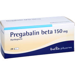 Abbildung: Pregabalin beta 150 mg Hartkapseln 28 St, Hartkapseln PZN 12740423
