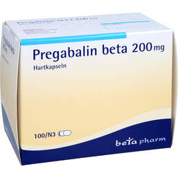 Abbildung: Pregabalin beta 200 mg Hartkapseln 100 St, Hartkapseln PZN 12740506