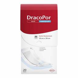 Abbildung: DracoPor waterproof Wundverband 10x20 cm steril 20 St, Pflaster PZN 12749217