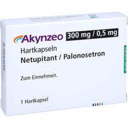 Abbildung: Akynzeo 300 mg / 0,5 mg Hartkapseln 1 St, Hartkapseln PZN 12801366