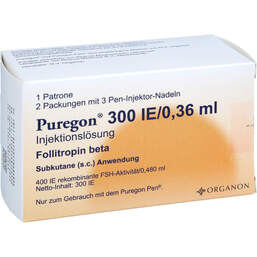 Abbildung: Puregon 300 I.E. / 0,36 ml Injektion -Lösung i.Pat. + 6 Nad. 1 St, Injektionslösung PZN 12868689