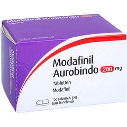 Abbildung: Modafinil Aurobindo 200 mg Tabletten 100 St, Tabletten PZN 12868821
