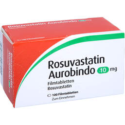Abbildung: Rosuvastatin Aurobindo 10 mg Filmtabletten 100 St, Filmtabletten PZN 12868867