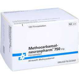 Abbildung: Methocarbamol neuraxpharm 750 mg Filmtabletten 100 St, Filmtabletten PZN 12872722
