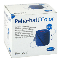 Abbildung: Peha-Haft Color Fixierbinde latexf.8 cmx20 m blau 1 St, Binden PZN 12892601