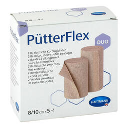 Abbildung: Pütter Flex Duo Binde 8 cm / 10 cmx5 m 2 St, Binden PZN 12892647