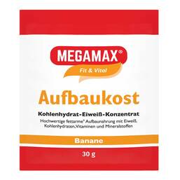 Abbildung: Megamax Aufbaukost Banane Pulver 30 g, Pulver PZN 12896154